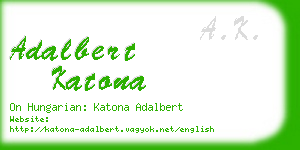 adalbert katona business card